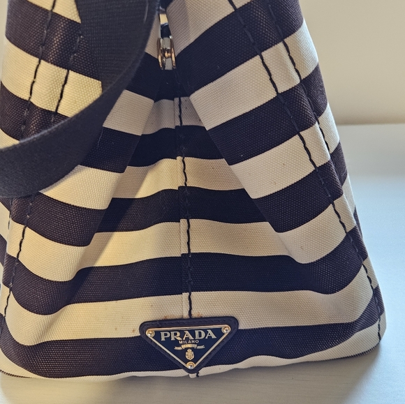 Large Prada Canapa Striped bag FINAL $ FIRM - Picture 4 of 16